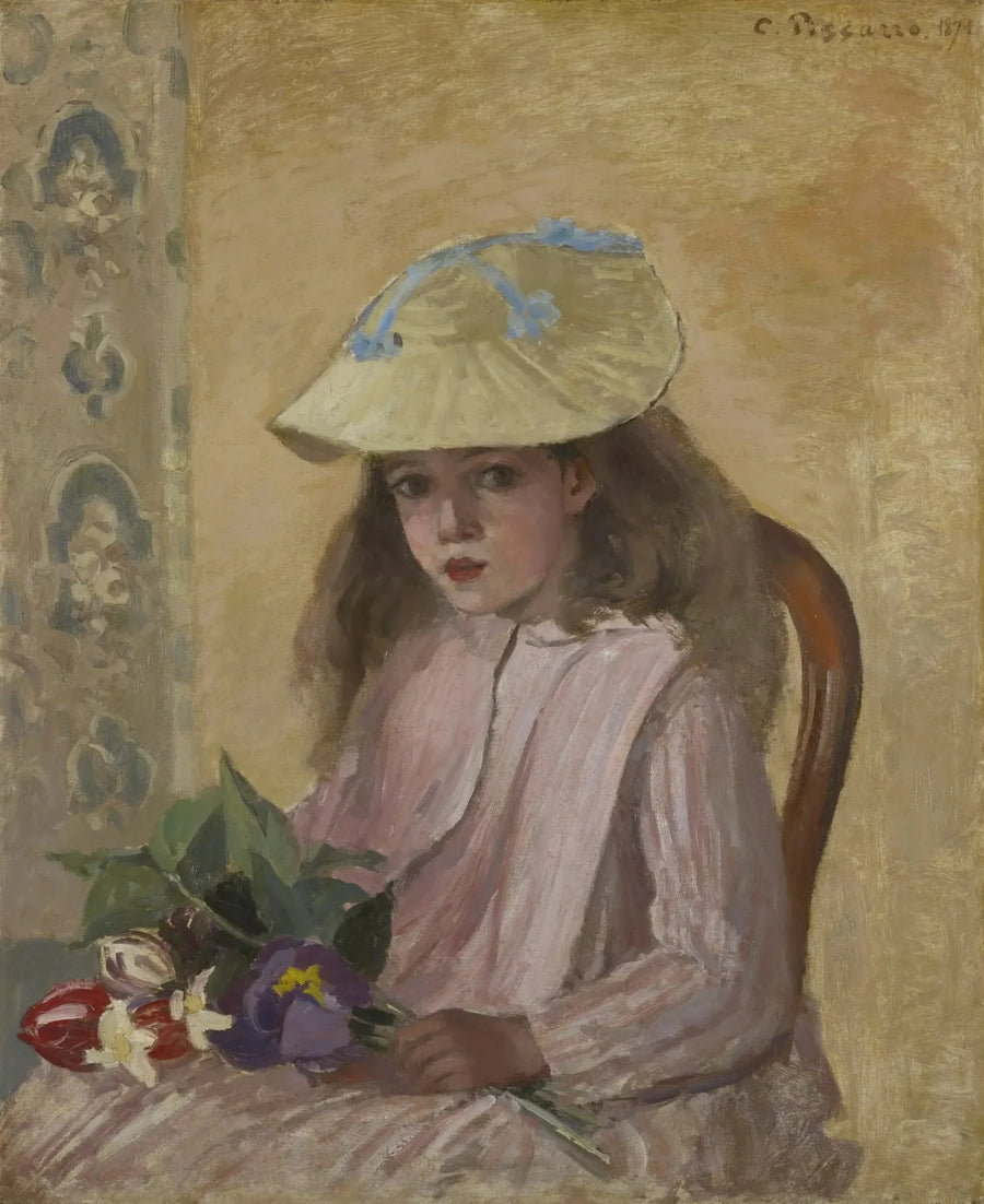 Çiçekli Jeanne Pisarro, Minette - Camille Pissarro