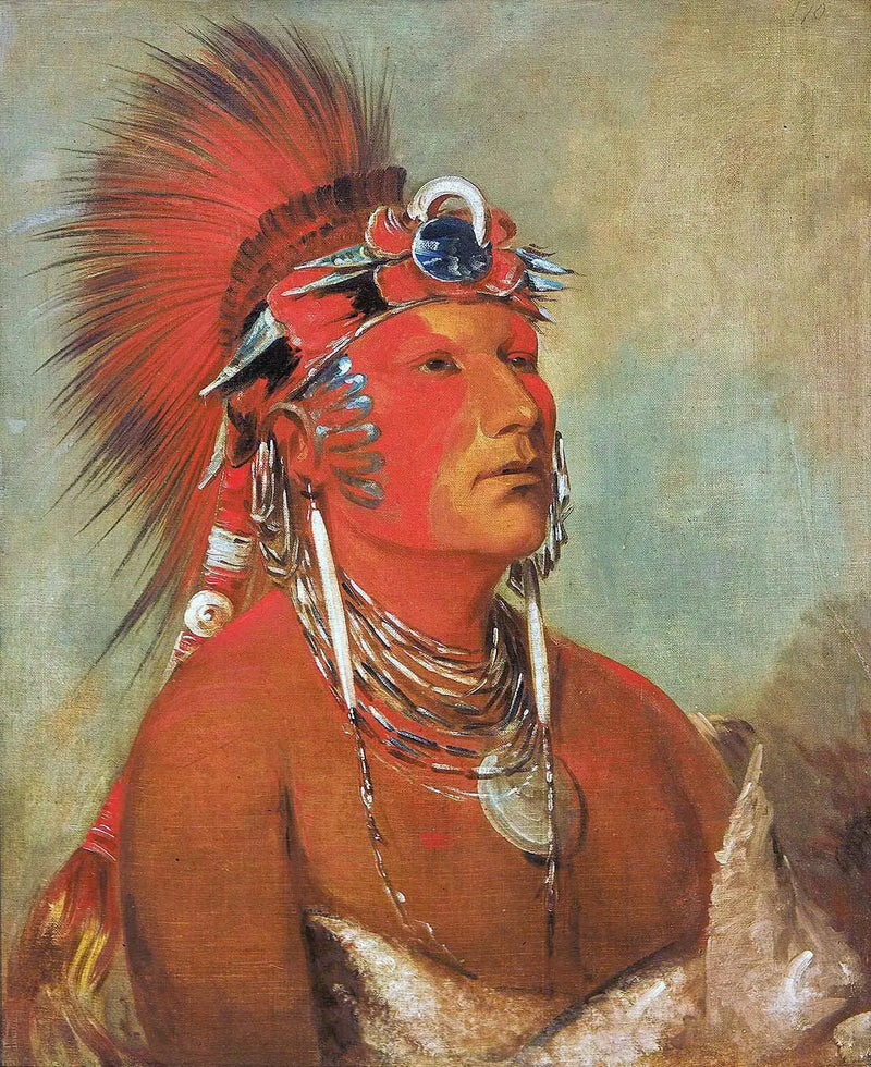 Jee-hé-o-hó-shah, Devrilmez, bir savaşçı - George Catlin