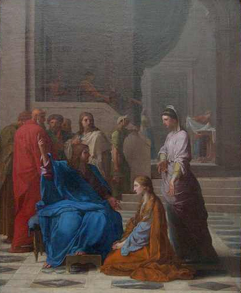 İsa, Marta ve Meryem'de - Eustache Le Sueur
