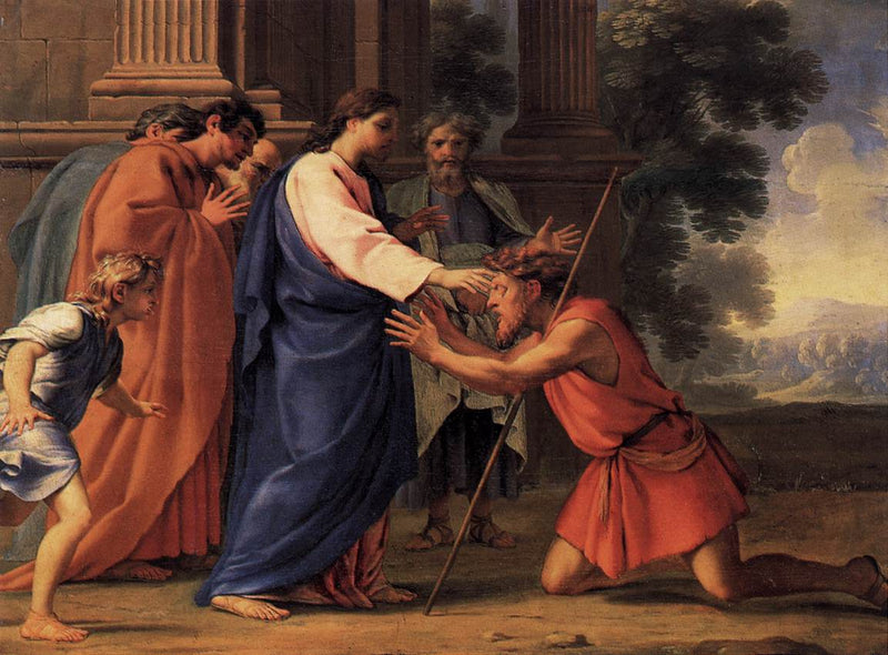 İsa Mesih Körü Tedavi Ediyor - Eustache Le Sueur