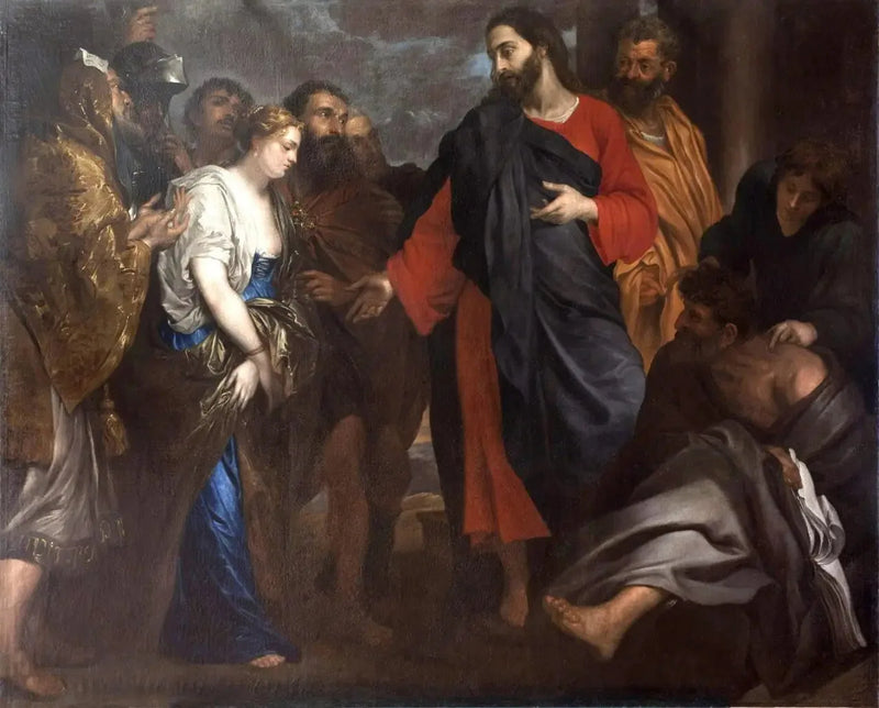 İsa ve Günahkar Kadın - Antoine van Dyck