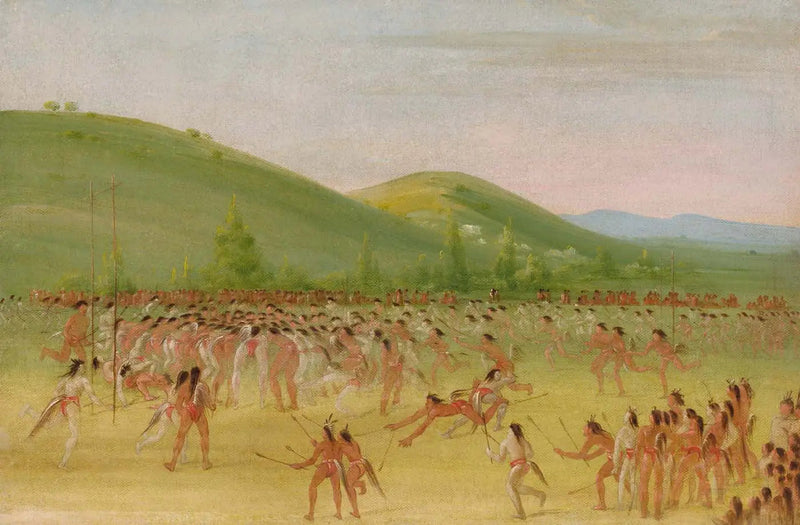 Choctawların Top Oyunu – Ball Down - George Catlin