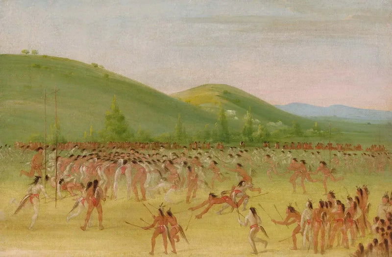 Choctawların Top Oyunu – Ball Down - George Catlin
