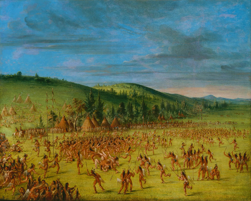 Choctawların Top Oyunu: Ball Up - George Catlin