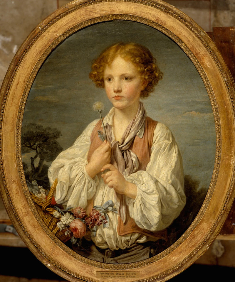 Genç çoban, sevildiğini anlamak için fal bakıyor - Jean-Baptiste Greuze