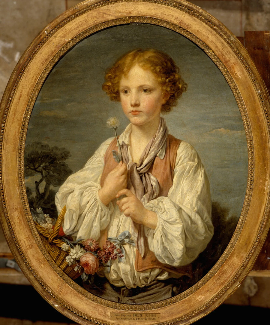 Genç çoban, sevildiğini anlamak için fal bakıyor - Jean-Baptiste Greuze