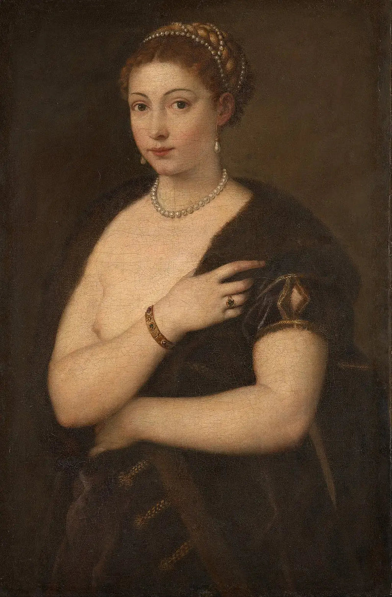 Genç Kadın Kürk ile - Titian