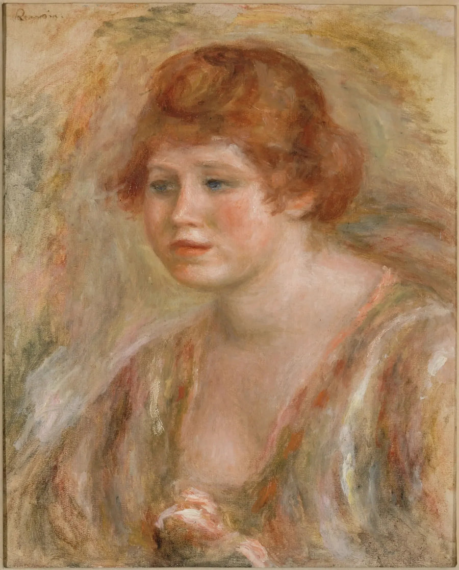 Gül ile Genç Kadın - Pierre-Auguste Renoir