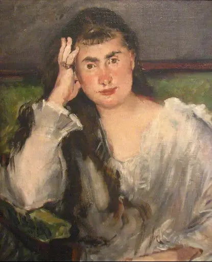 Genç kadın dirseğini dayamış (Marguerite de Conflans) - Édouard Manet