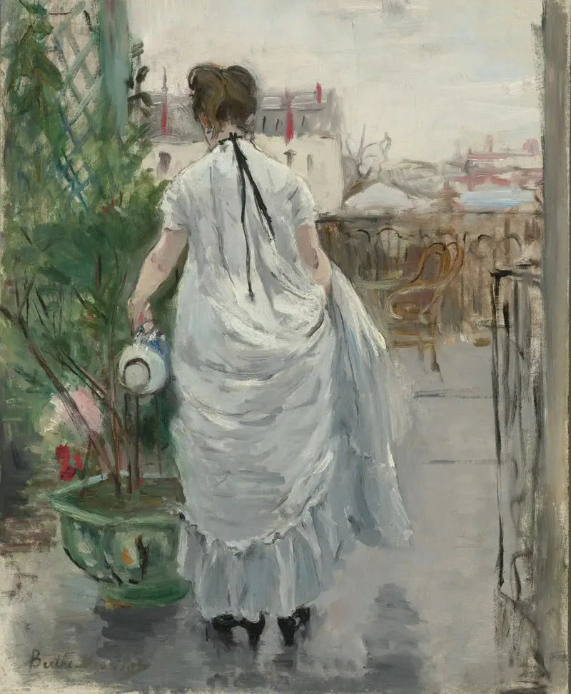Genç Kadın bir çalı suluyor - Berthe Morisot