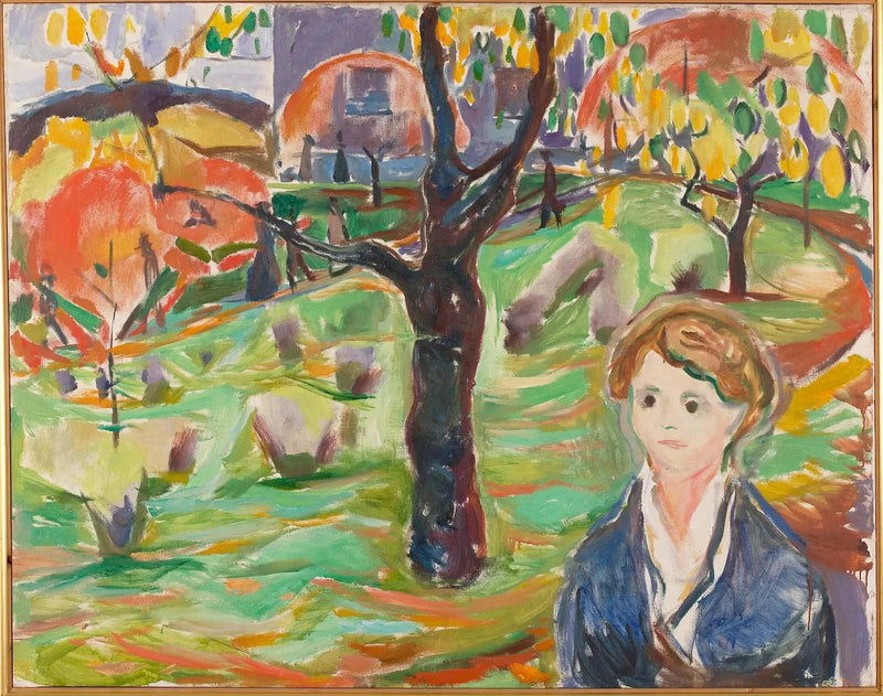 Bahçedeki Genç Kadın - Edvard Munch