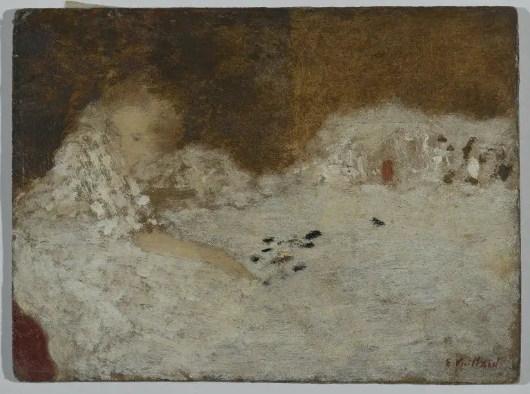 Genç kadın yatakta - Édouard Vuillard