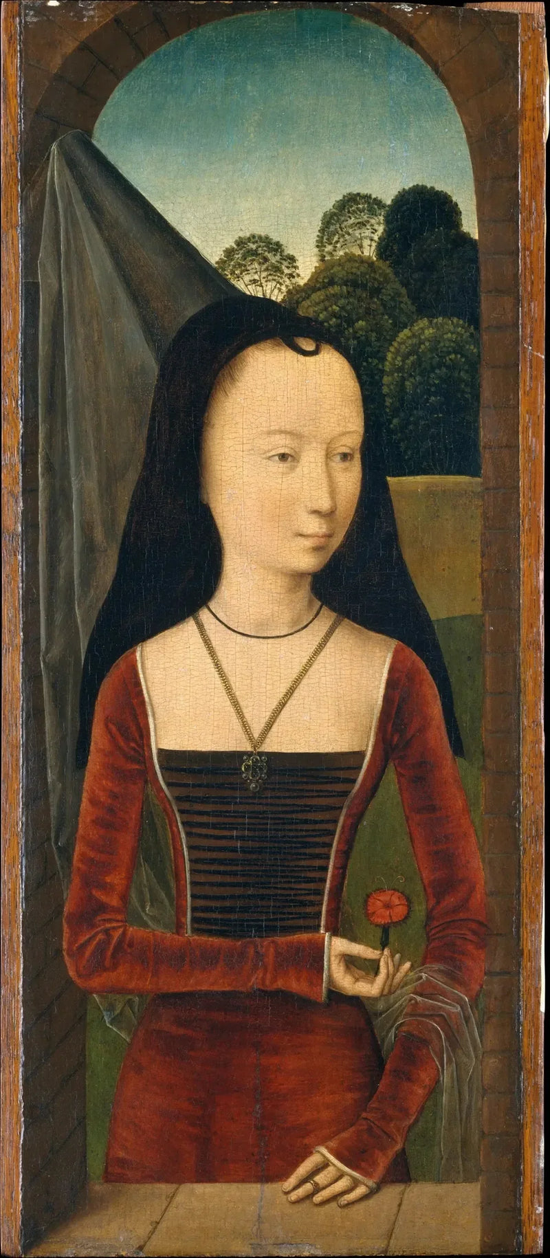Genç kadın ve gül - Hans Memling