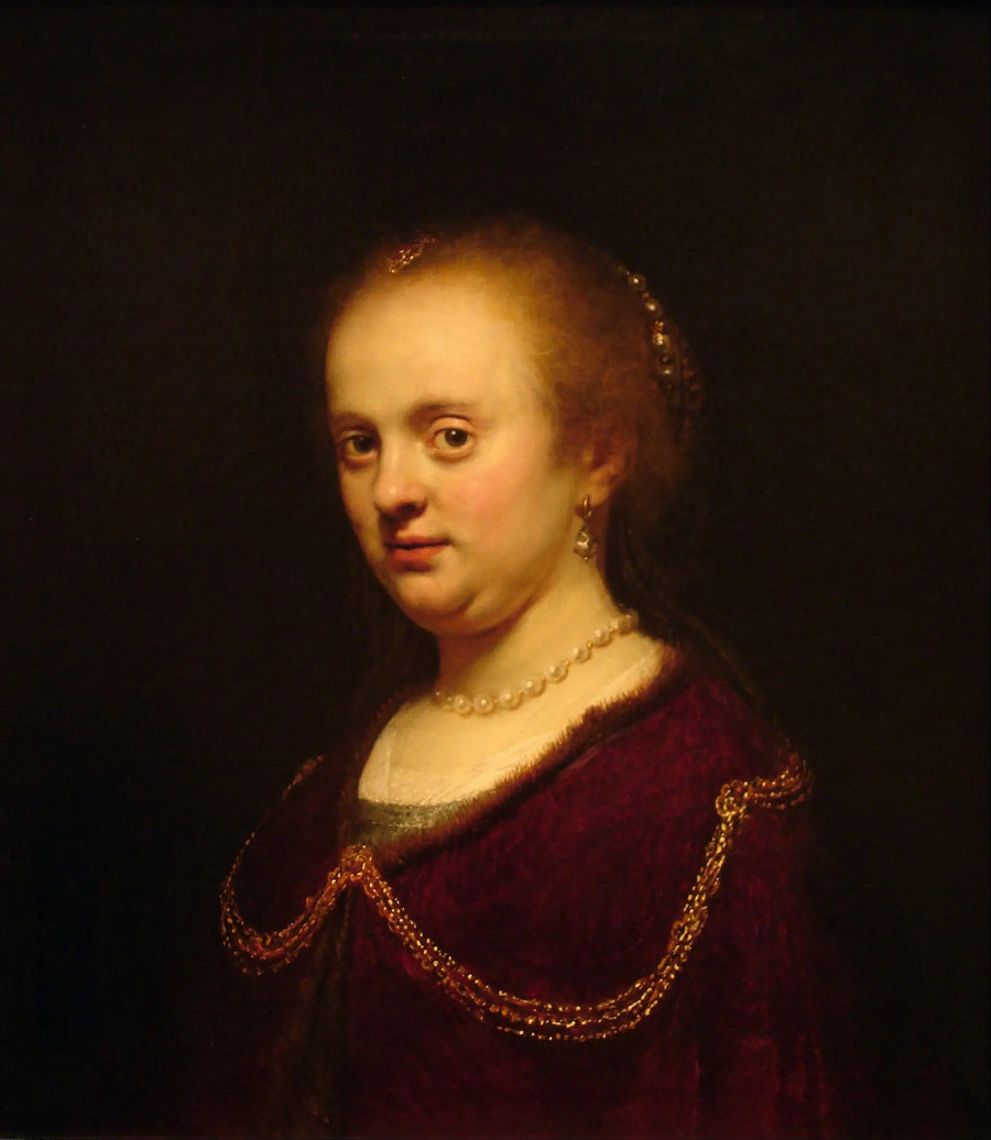 Altın zincirli genç kadın - Rembrandt