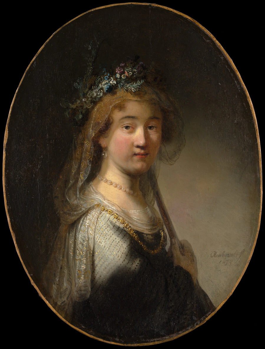Bir genç kadın çoban kızı (« Saskia en Flora ») - Rembrandt