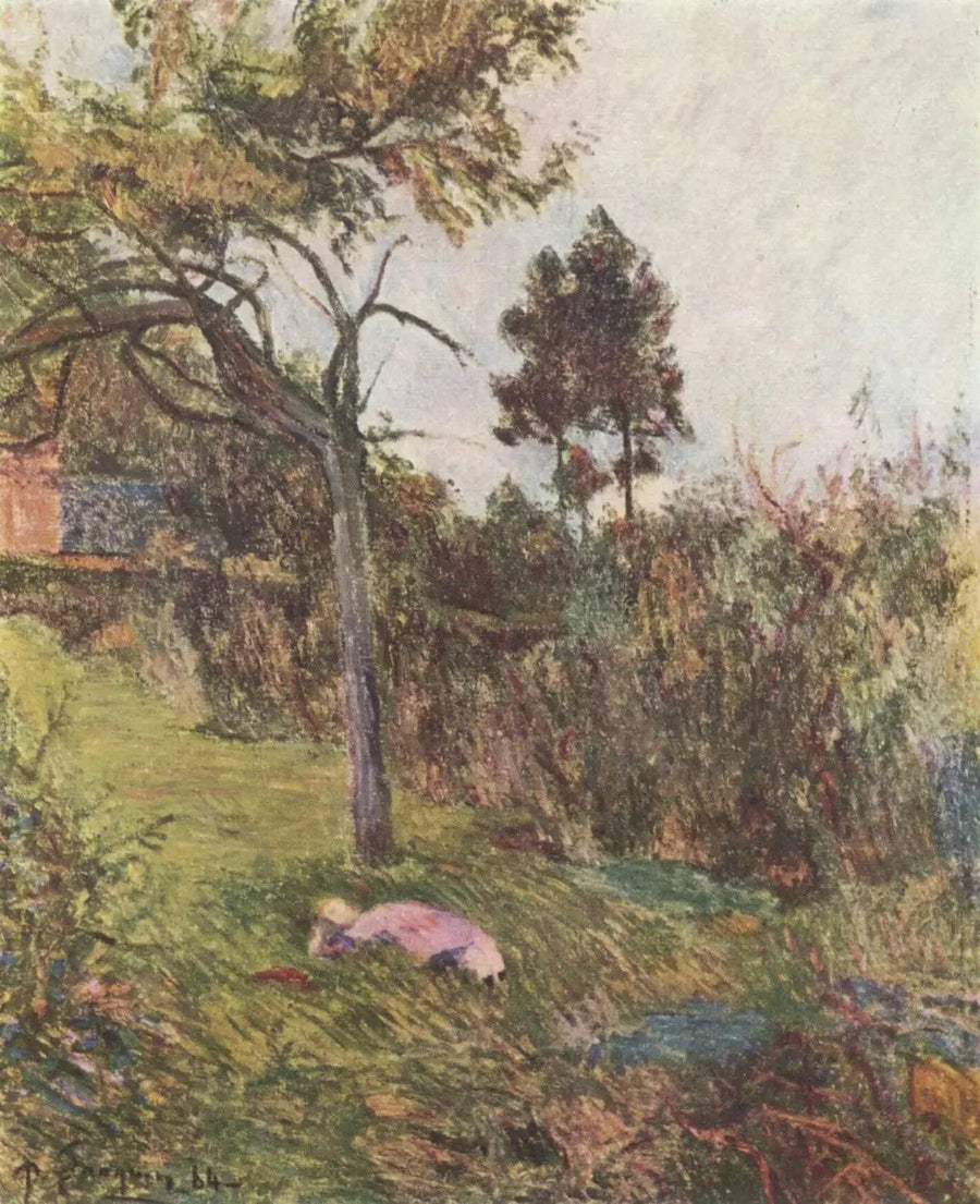 Çimenler üzerinde yatan genç kadın, ya da Bir çiğdemde yatan kız - Paul Gauguin