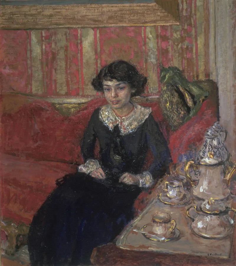 Genç kadın iç mekanda - Édouard Vuillard