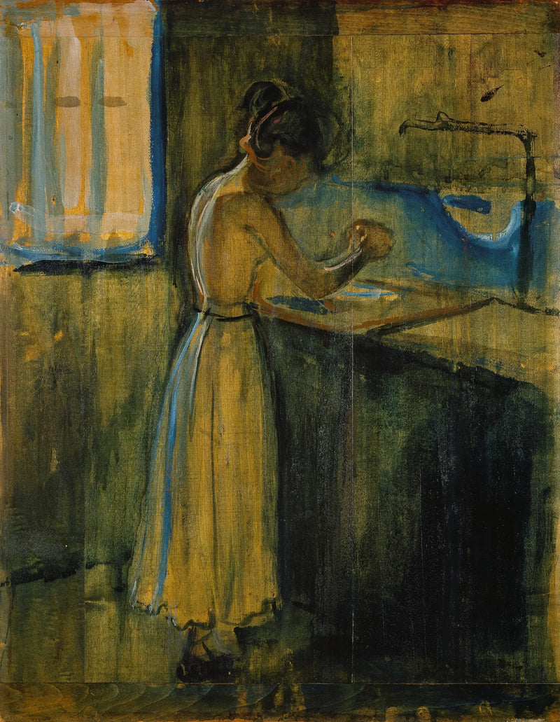 Genç Kadın ve Lavabo - Edvard Munch