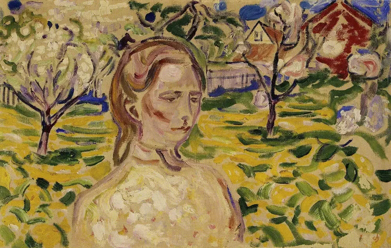 Genç Kadın ve Renonküller - Edvard Munch
