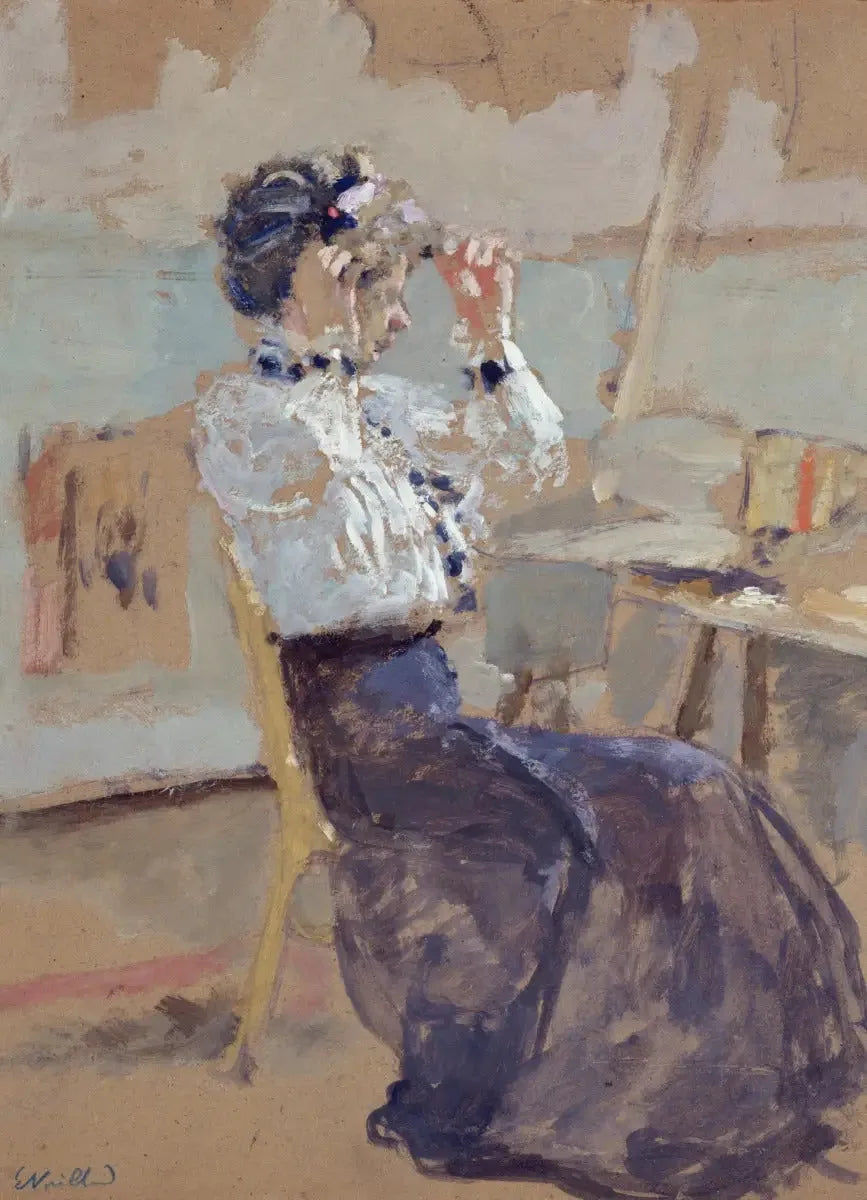 Genç kadın şapka takıyor - Édouard Vuillard