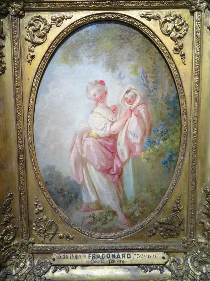 Genç Kadın ve Çocukla Oynayan - Jean-Honoré Fragonard