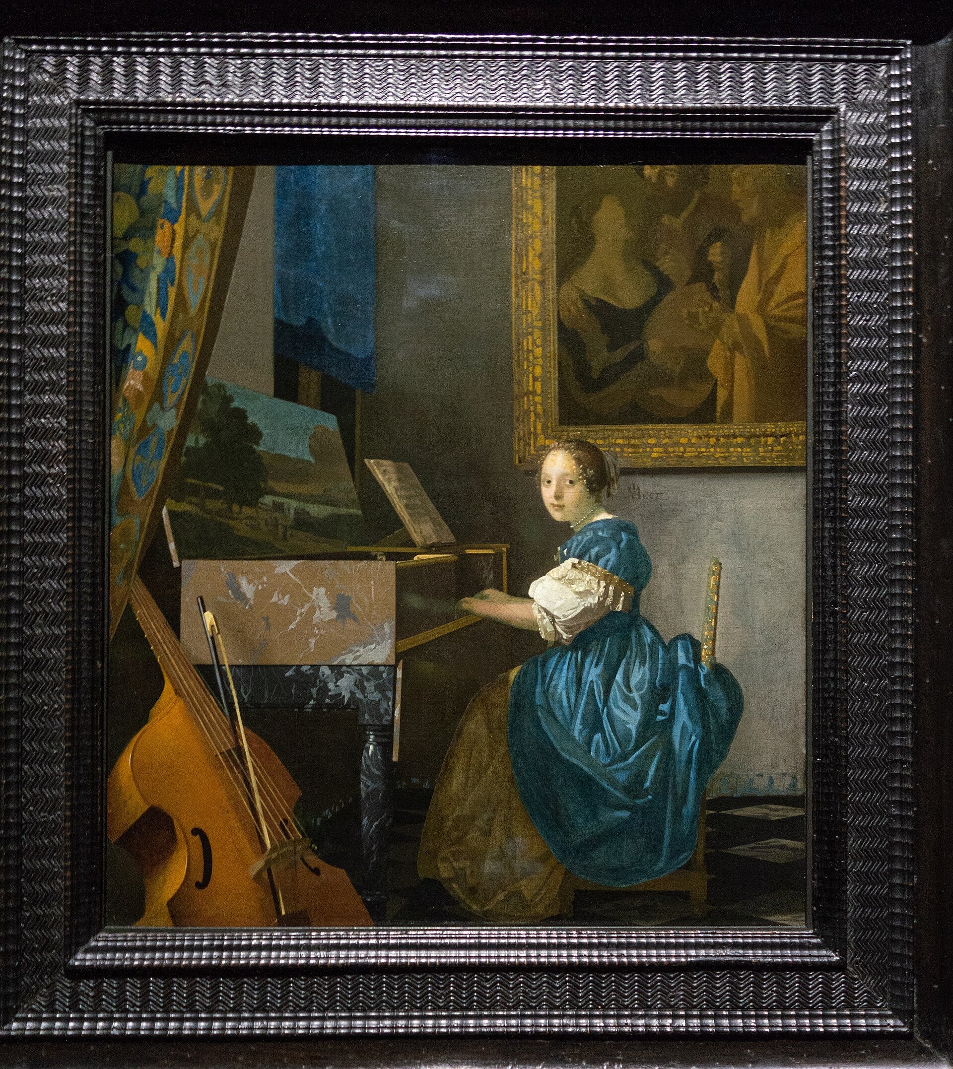 Genç Kadın virginal çalıyor - Johannes Vermeer