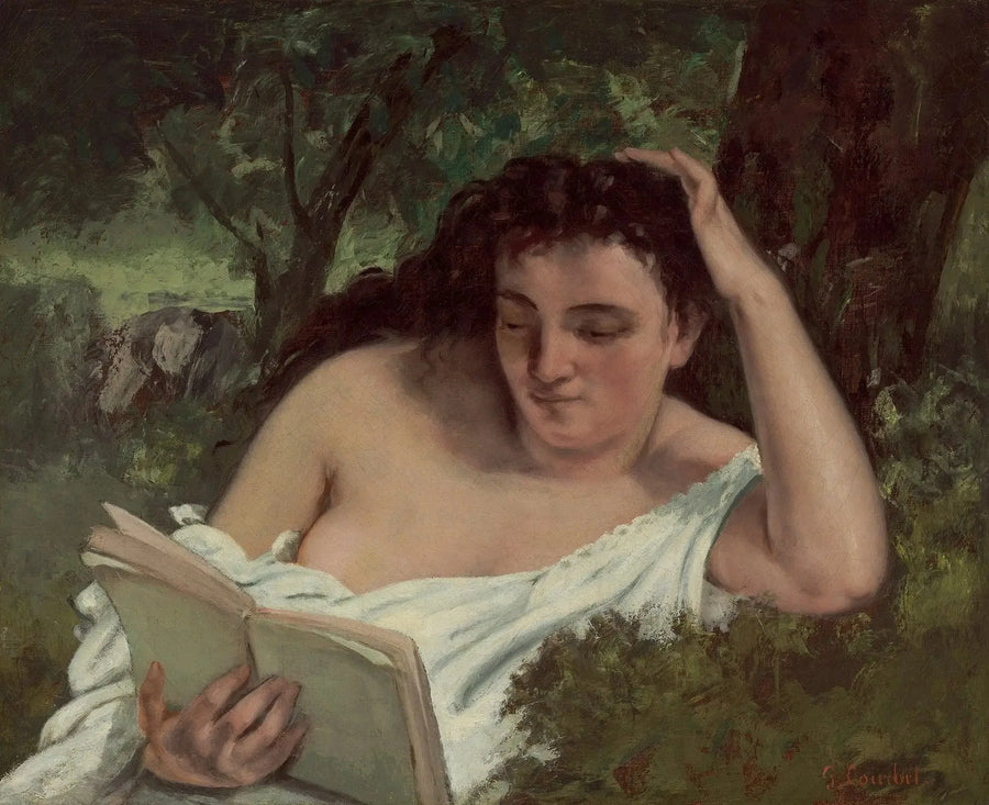 Genç kadın okuyor - Gustave Courbet
