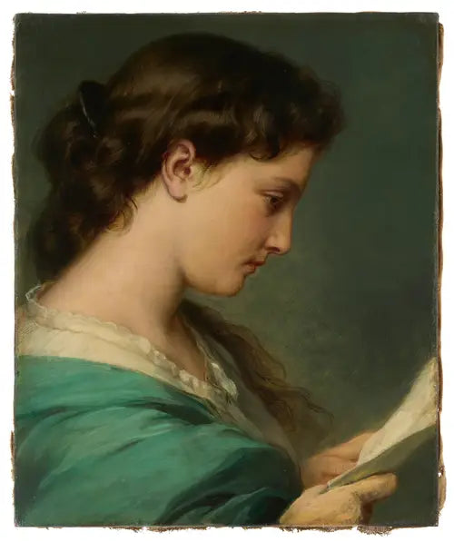 Genç kadın mektup okuyor - Franz Xaver Winterhalter