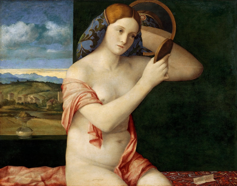 Genç Kadın çıplak aynada - Giovanni Bellini