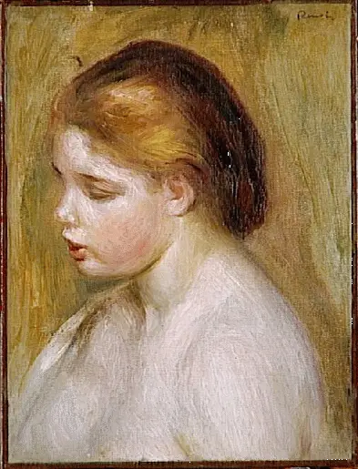 Genç kadın büstü - Pierre-Auguste Renoir