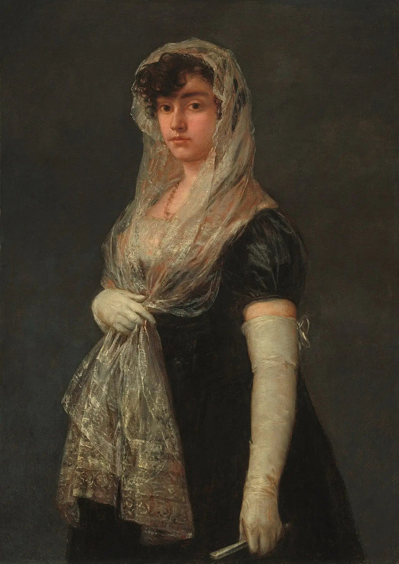 Şal ve basquina giyen genç kadın - Francisco de Goya