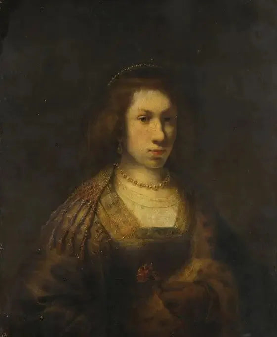 Karanfil tutan genç kadın - Rembrandt