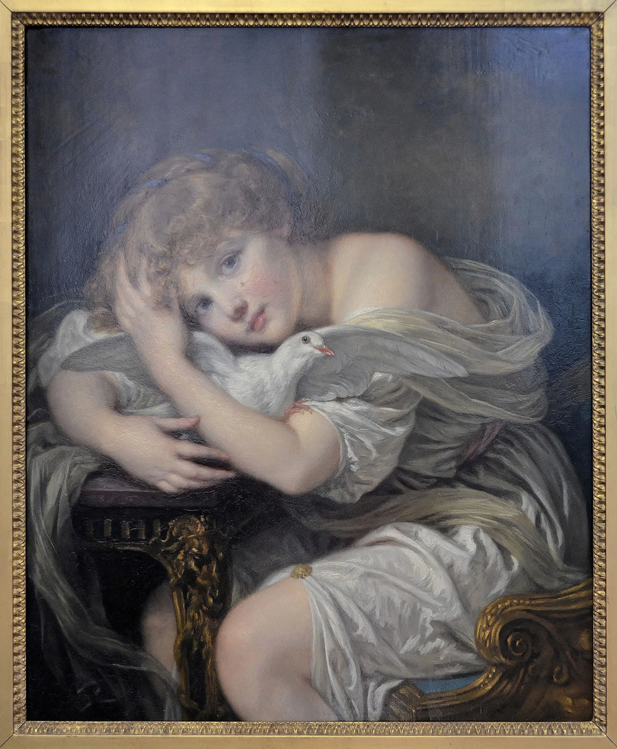 Genç Kız ve Güvercin - Jean-Baptiste Greuze