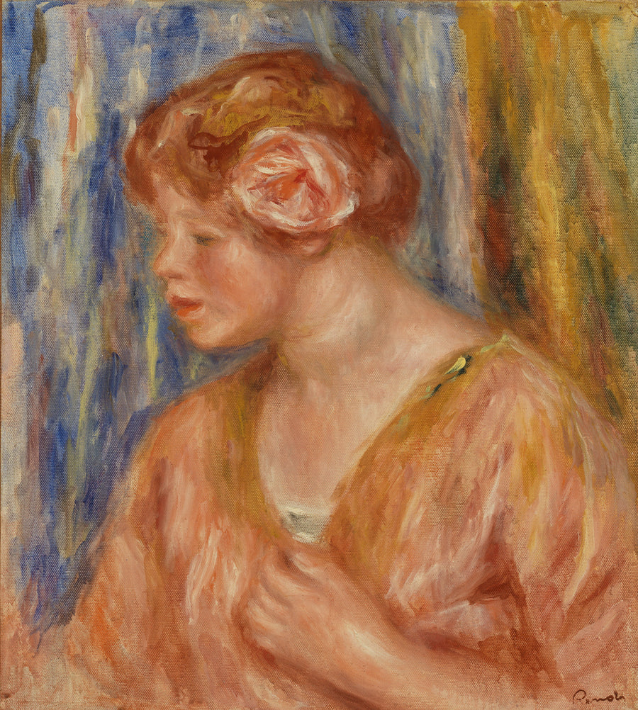 Gül ile Genç Kız - Pierre-Auguste Renoir