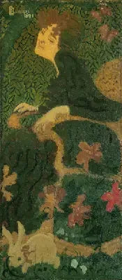 Tavşanlı Oturan Genç Kız - Pierre Bonnard