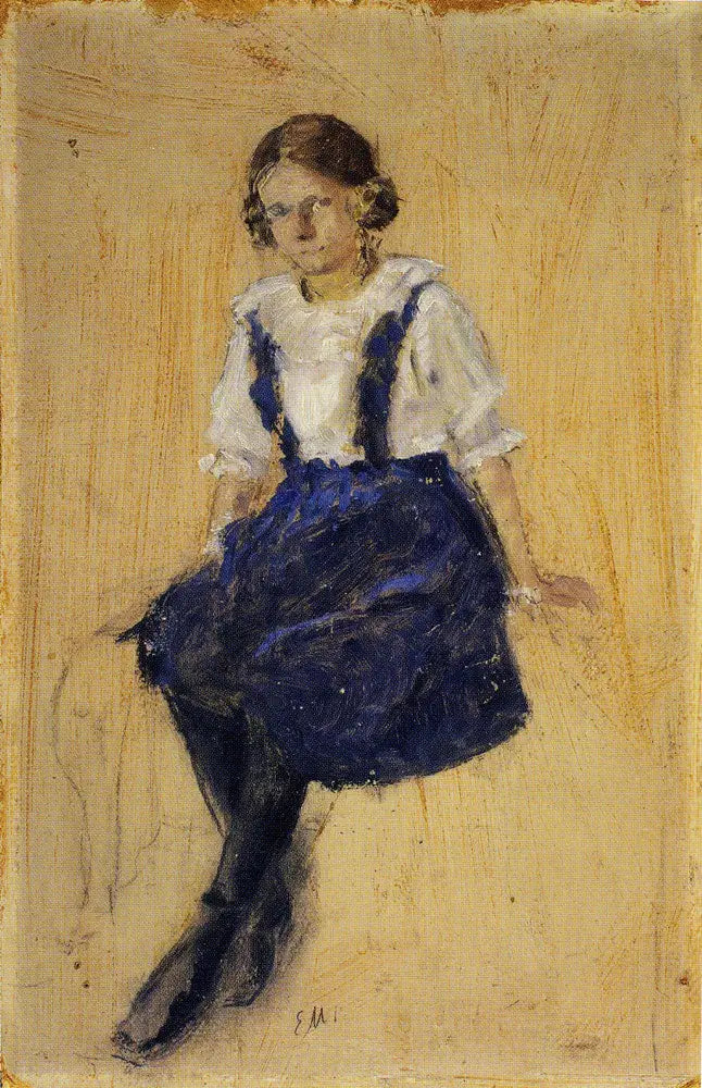 Oturan Genç Kız - Edvard Munch