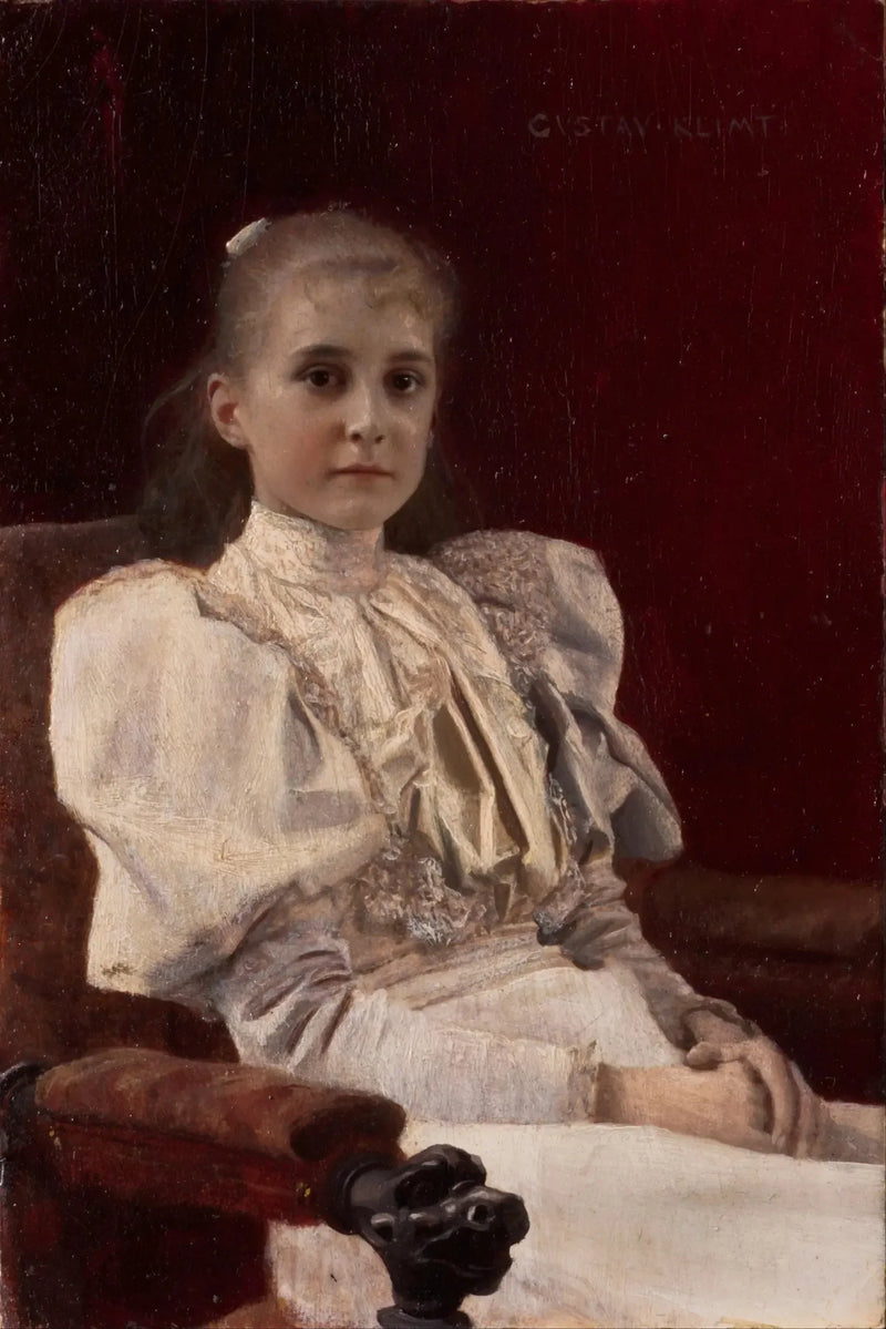 Oturmuş Genç Kız - Gustav Klimt