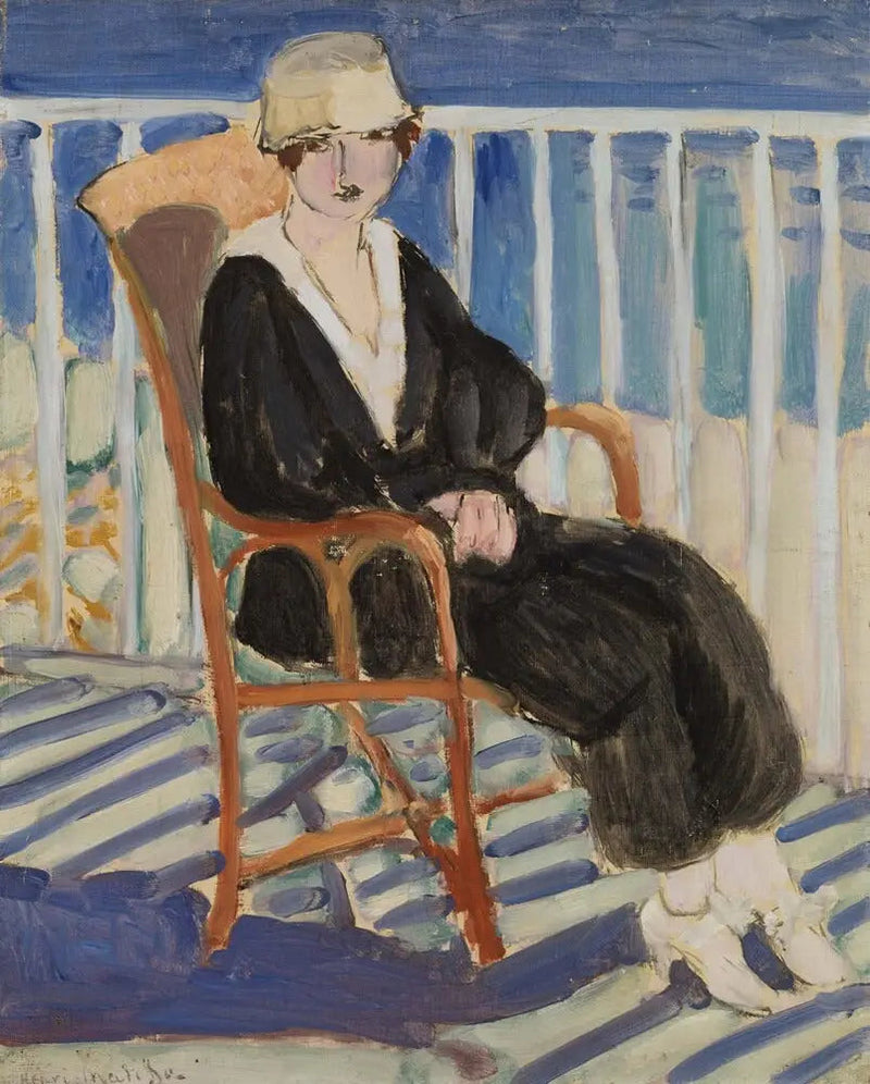 Deniz manzaralı balkonda genç kız - Henri Matisse