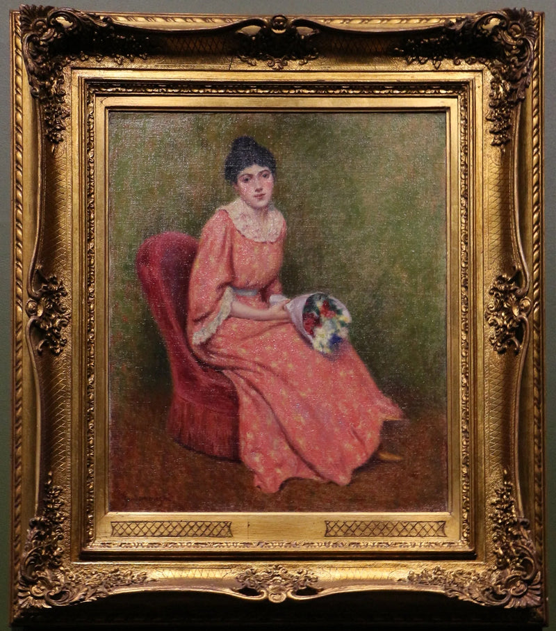 Genç Kız Çiçek Demetiyle - Federico Zandomeneghi
