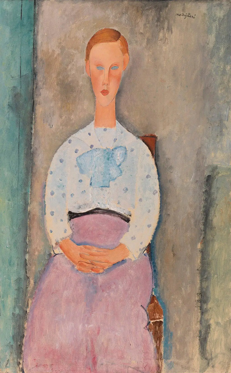 Puantiyeli Bluzlu Genç Kız - Amedeo Modigliani