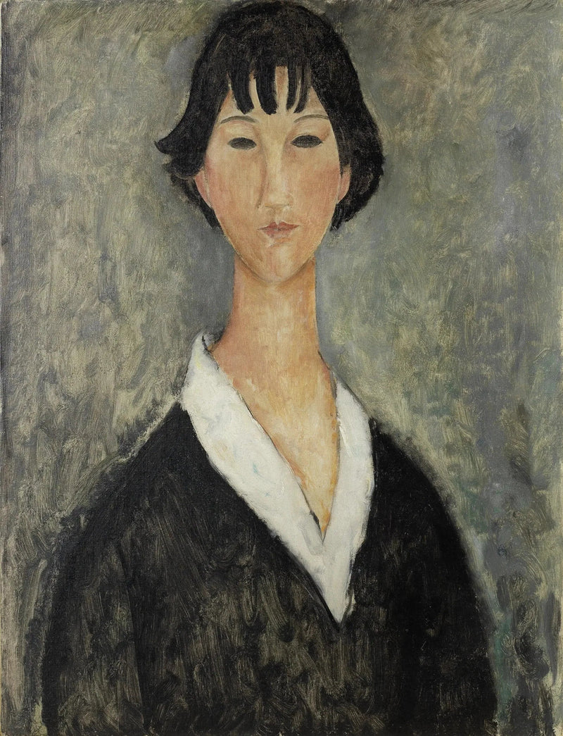 Siyah saçlı genç kız - Amedeo Modigliani