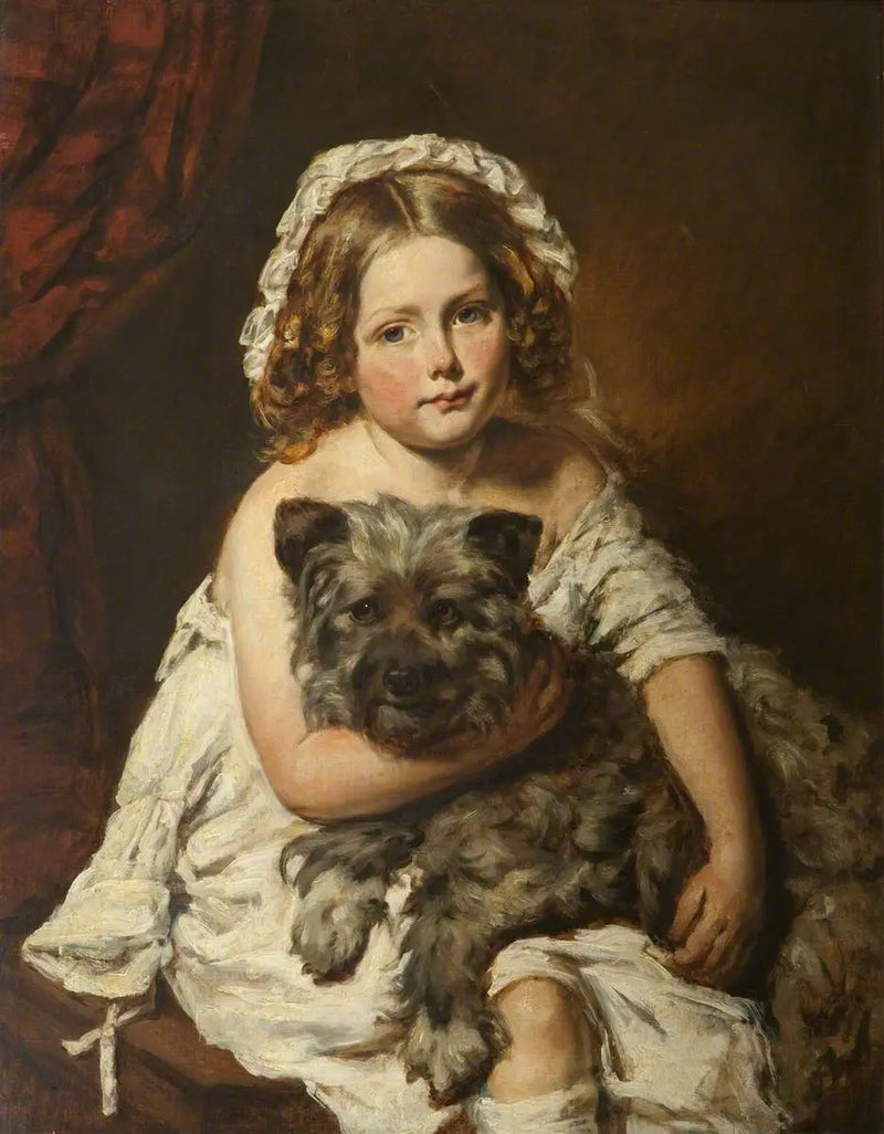 Genç kız ve köpek - Edwin Henry Landseer