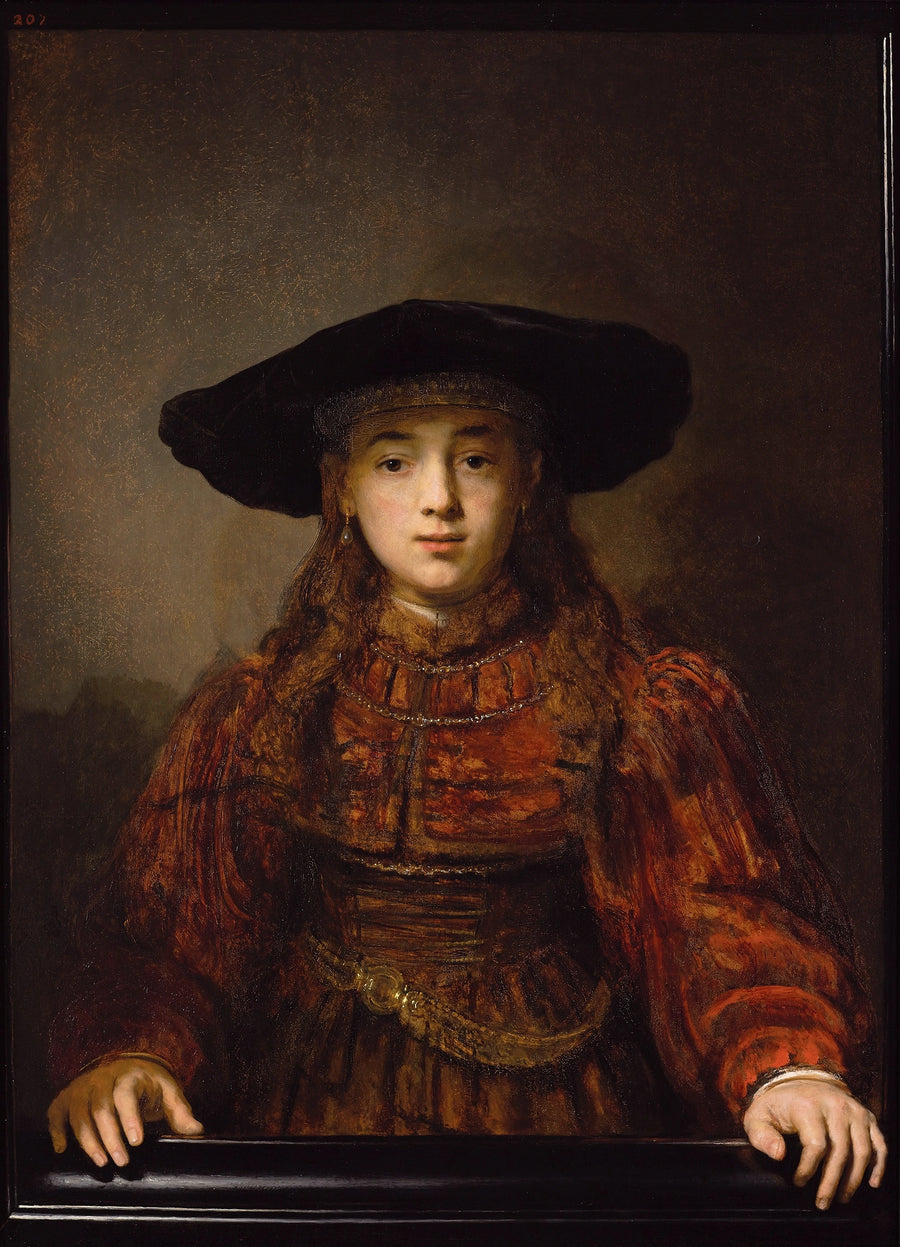 Çerçeveli Genç Kız - Rembrandt