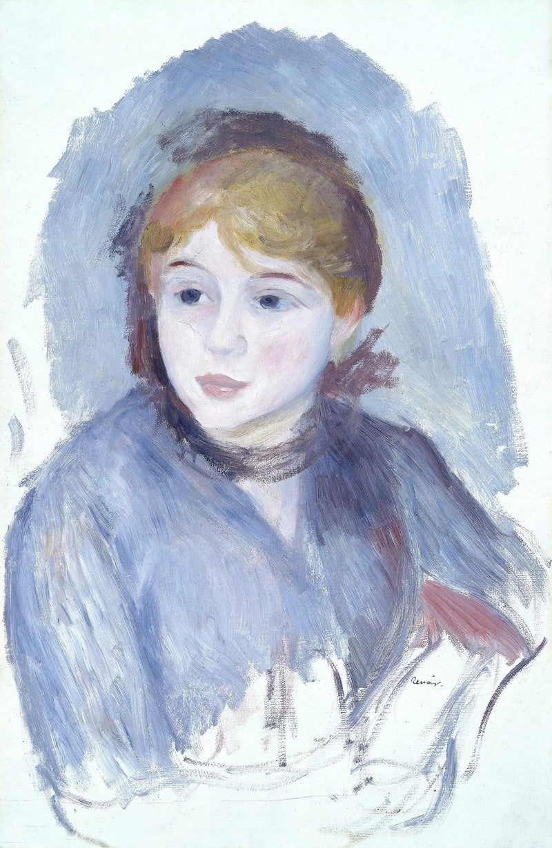 Mavi Elbiseli Genç Kız - Pierre-Auguste Renoir