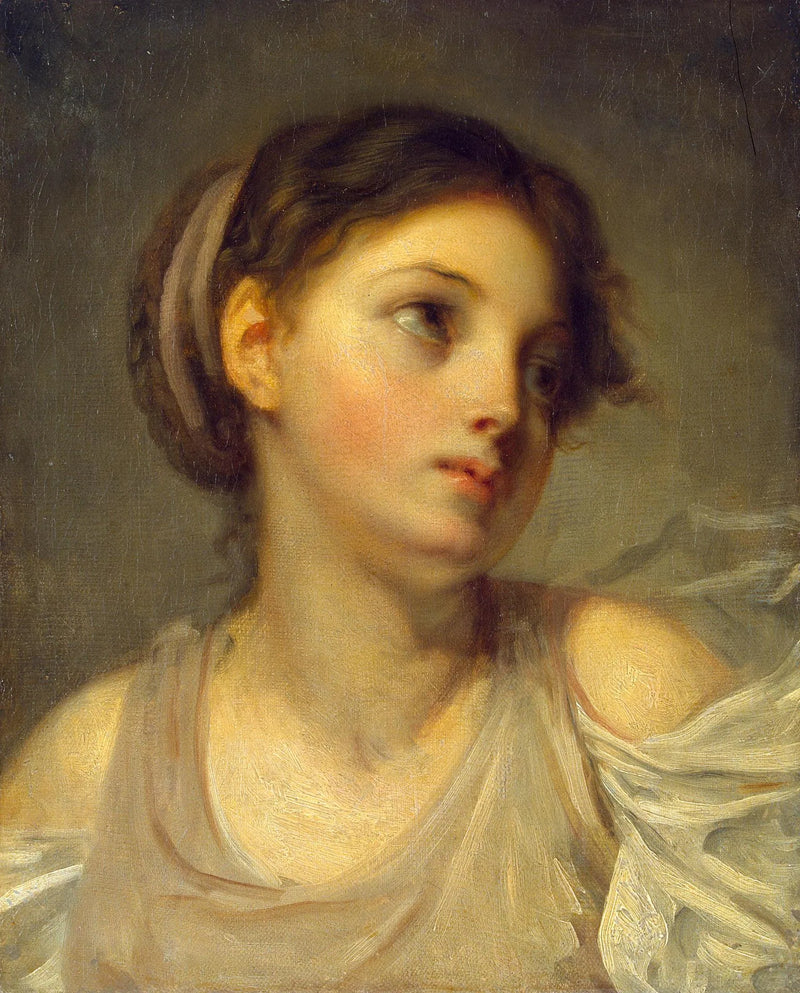 Lila tunikli genç kız - Jean-Baptiste Greuze