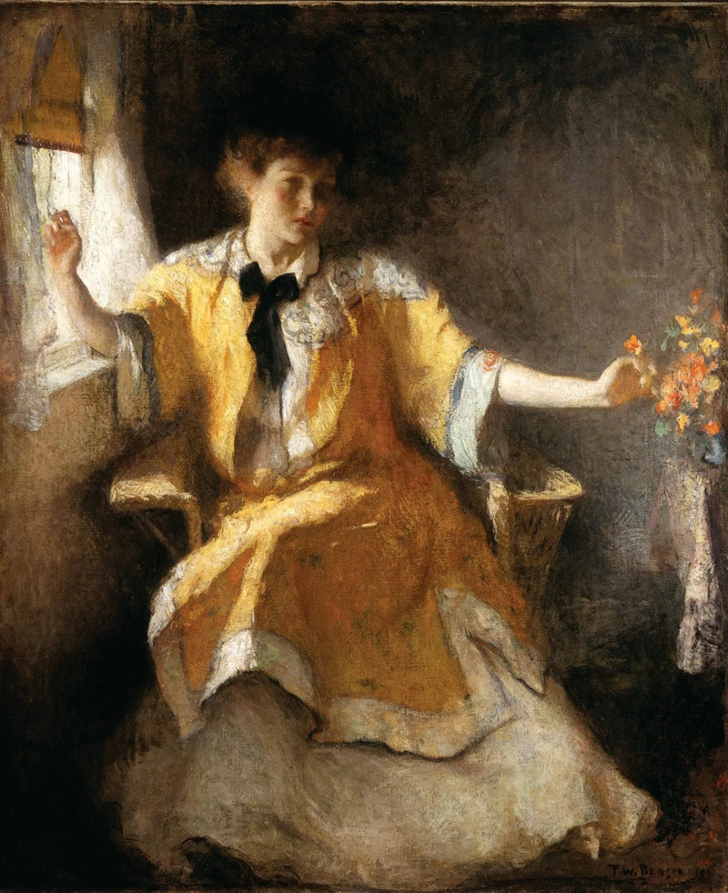 Genç kız pencere yakınında - Frank Weston Benson