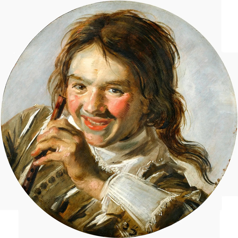Genç gülümseyen çocuk ve flüt - Frans Hals