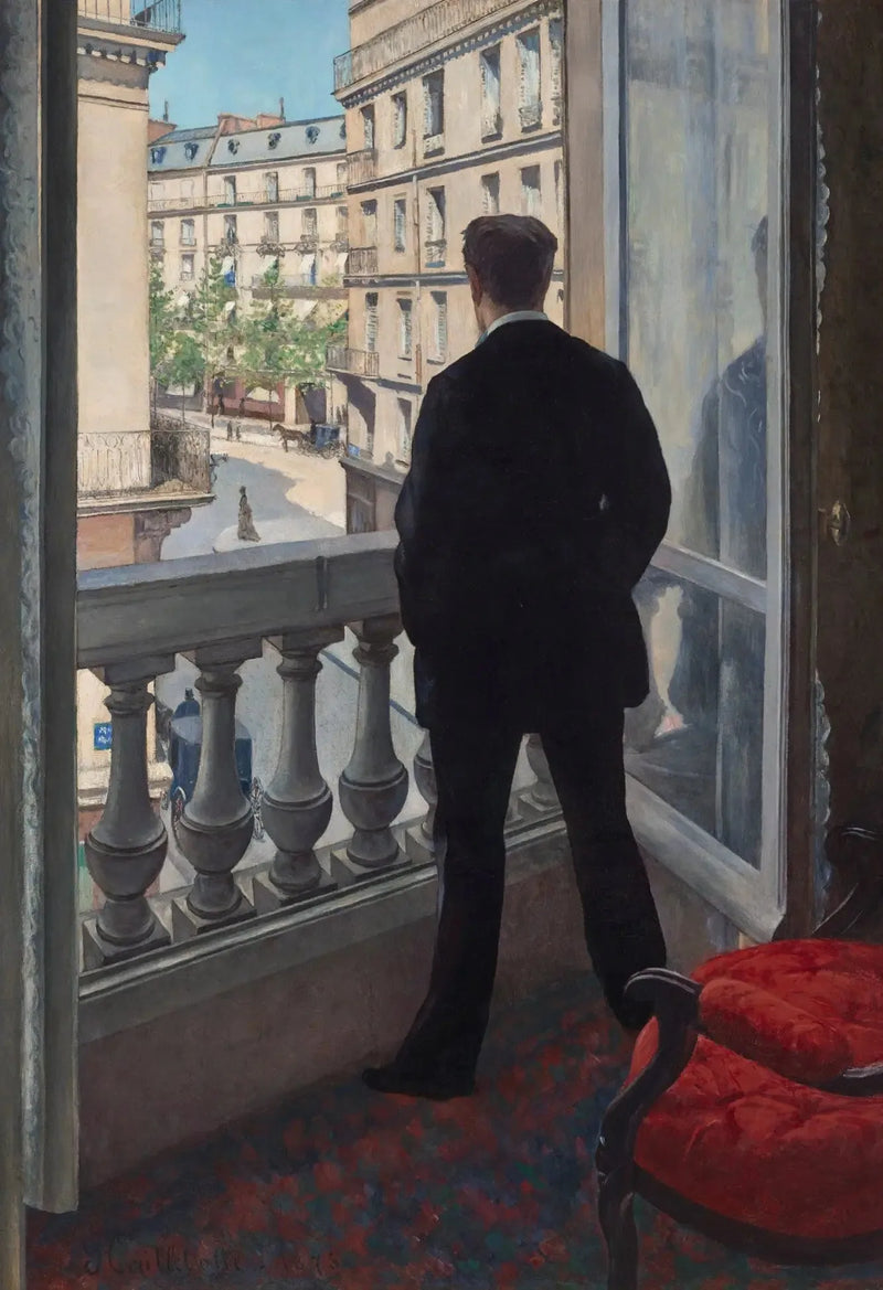 Penceresindeki Genç Adam - Gustave Caillebotte