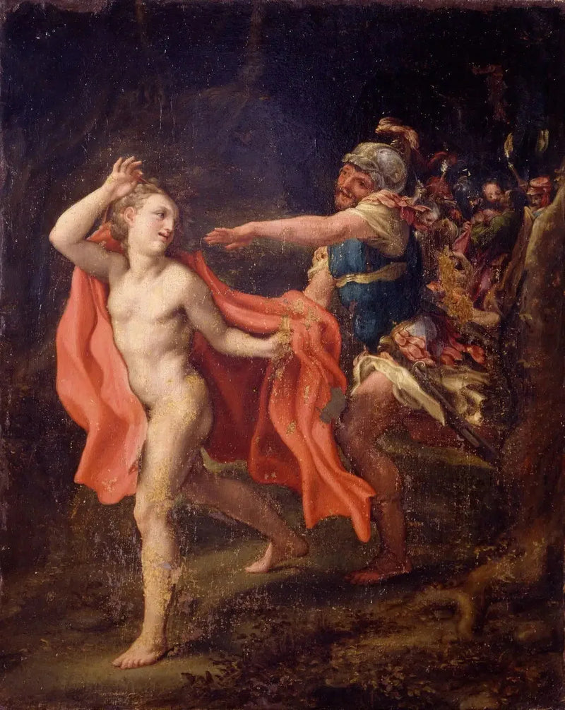Genç Adamın İsa'nın Tutulmasından Kaçışı - Antonio da Correggio