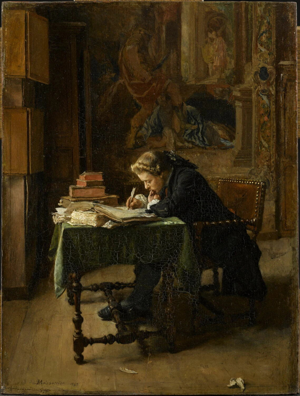 Jeune homme travaillant, dit aussi Jeune homme écrivant - Ernest Meissonier